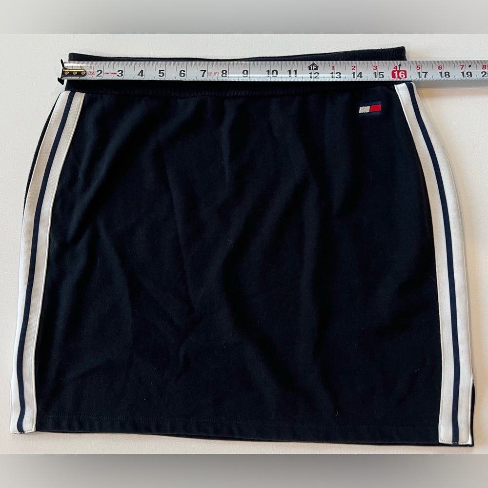 Tommy Hilfiger Sport Women’s French Terry Large Skirt Black White - Picture 5 of 7